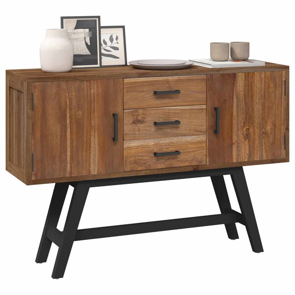 vidaXL TV &aacute;llv&aacute;ny fi&oacute;kkal Term&eacute;szetes 110 x 30 x 75 cm T&ouml;m&ouml;r Teakfa