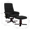vidaXL fekete műbőr dönthető masszázsszék lábzsámollyal