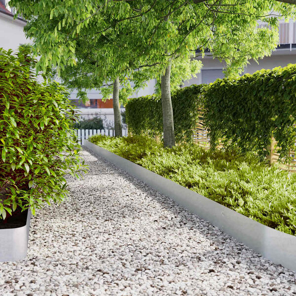 vidaXL 10 db horganyzott ac&eacute;lb&oacute;l gyepszeg&eacute;lyek 20x103 cm