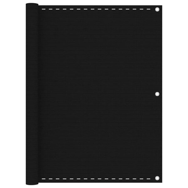 vidaXL fekete HDPE erk&eacute;lyparav&aacute;n 120 x 600 cm