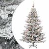 vidaXL Műkar&aacute;csonyfa g&ouml;mbbel 150 cm 150 LED Meleg feh&eacute;r PE &eacute;s PVC