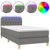 vidaXL s&ouml;t&eacute;tsz&uuml;rke sz&ouml;vet rug&oacute;s &eacute;s LED-es &aacute;gy matraccal 100x200 cm