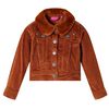 vidaXL Gyerek kab&aacute;t Corduroy Cognac 140