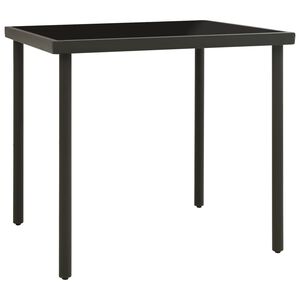 vidaXL antracitsz&uuml;rke &uuml;veg &eacute;s ac&eacute;l k&uuml;lt&eacute;ri &eacute;tkezőasztal 80x80x72 cm