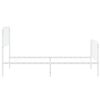 vidaXL fehér fém ágykeret fej- és lábtámlával 107 x 203 cm
