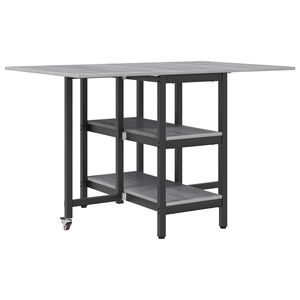 vidaXL &Eacute;tkezőasztal 122 x 80 x 76,5 cm Szerelt Fa Sz&uuml;rke Sonoma