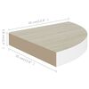 vidaXL 2 db t&ouml;lgysz&iacute;nű &eacute;s feh&eacute;r MDF fali sarokpolc 35 x 35 x 3,8 cm