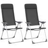 vidaXL 2 db &ouml;sszecsukhat&oacute; alum&iacute;nium kempingsz&eacute;k fekete