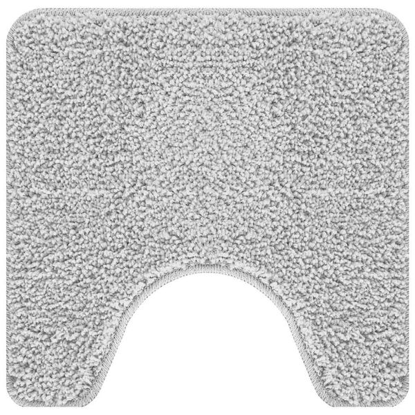 vidaXL Cs&uacute;sz&aacute;sg&aacute;tl&oacute; F&uuml;rdőszőnyeg WC Ny&iacute;r&aacute;ssal Sz&uuml;rke 50 x 50 cm PP