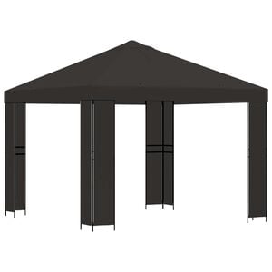 vidaXL Pavilon 3 x 3 m Antracitsz&uuml;rke Poli&eacute;szter &eacute;s ac&eacute;l 190 gsm