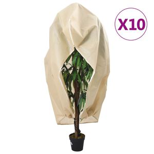 vidaXL 10 db n&ouml;v&eacute;nyv&eacute;dő huzat cipz&aacute;rral 70 g/m&sup2; 1,55x1,55 m