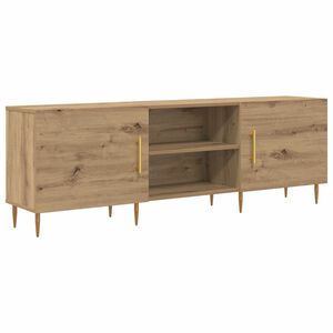 vidaXL TV szekr&eacute;ny 150 x 30 x 50 cm k&eacute;zműves t&ouml;lgy Szerelt fa