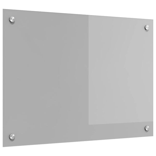 vidaXL Konyhai splashback Világosszürke 70 x 50 x 0,6 cm edzett üveg