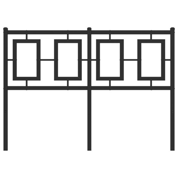 vidaXL fekete f&eacute;m csere fejt&aacute;mla 120 cm