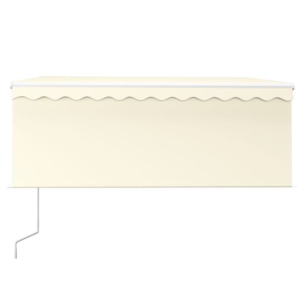 vidaXL kr&eacute;msz&iacute;nű sz&eacute;l&eacute;rz&eacute;kelős, LED-es napellenző redőnnyel 3,5x2,5 m