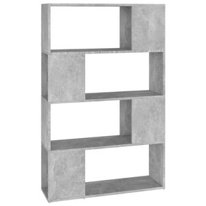 vidaXL betonsz&uuml;rke t&eacute;relv&aacute;laszt&oacute; k&ouml;nyvszekr&eacute;ny 80 x 24 x 124,5 cm
