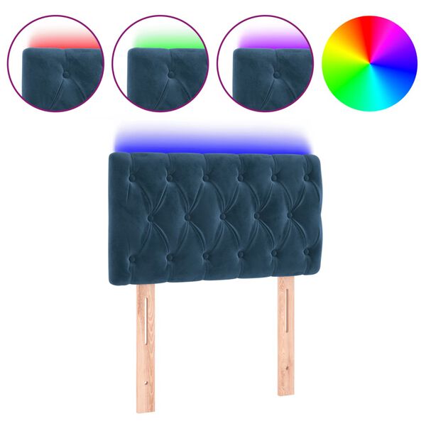 vidaXL s&ouml;t&eacute;tk&eacute;k b&aacute;rsony LED-es fejt&aacute;mla 80 x 7 x 78/88 cm