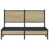 vidaXL sonoma tölgy színű fém ágykeret matrac nélkül 137 x 190 cm