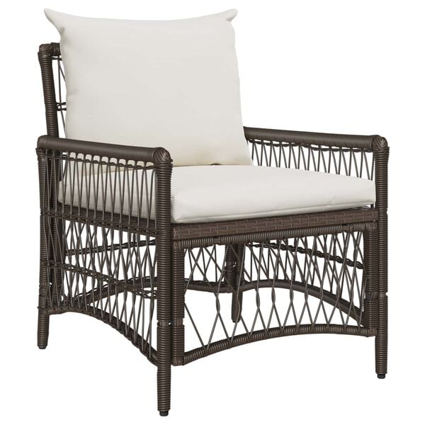 vidaXL Kerti Szék Barna 60 x 70 x 78cm polirattan