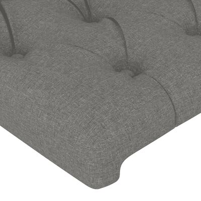 vidaXL sötétszürke szövet rugós ágy matraccal 100 x 200 cm