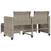 vidaXL 2 szem&eacute;lyes sz&uuml;rke polyrattan kerti kanap&eacute; asztallal/sz&eacute;kkel