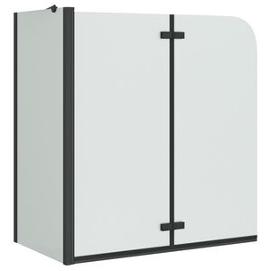 vidaXL Zuhanybe&eacute;p&iacute;t&eacute;s Fekete 120 x 68 x 130 cm ESG &uuml;veg &eacute;s alum&iacute;nium