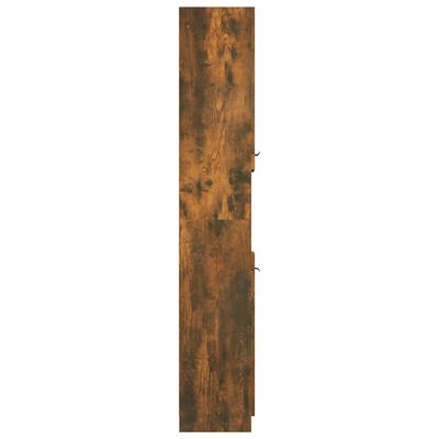 vidaXL füstös tölgyszínű szerelt fa fürdőszobaszekrény 32x34x188,5 cm