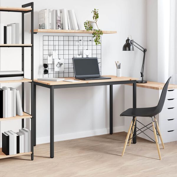 vidaXL &Eacute;tkezőasztal Term&eacute;szetes 110 x 55 x 75 cm T&ouml;m&ouml;r fenyőfa