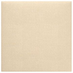 vidaXL Fali Fejt&aacute;mla 12 db 30 x 30 cm Kr&eacute;m sz&ouml;vet
