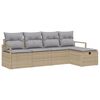 vidaXL Kanap&eacute; Szett 5 db 5-&Uuml;lőhelyek sz&aacute;ma Beige &eacute;s Vil&aacute;gossz&uuml;rke
