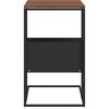 vidaXL fekete szerelt fa kisasztal 55 x 36 x 59,5 cm