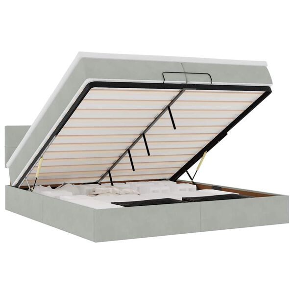 vidaXL Ottom&aacute;n &aacute;gykeret matraccal vil&aacute;gossz&uuml;rke 200x200 cm b&aacute;rsony