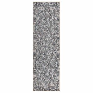 vidaXL k&eacute;k mint&aacute;s lapos sz&ouml;v&eacute;sű k&uuml;lt&eacute;ri szőnyeg 80 x 250 cm
