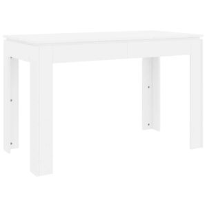 vidaXL feh&eacute;r szerelt fa &eacute;tkezőasztal 120 x 60 x 76 cm