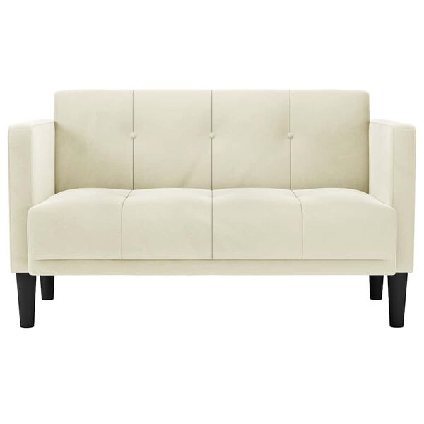 vidaXL kr&eacute;m b&aacute;rsony loveseat kanap&eacute; 111 cm