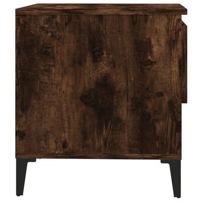 vidaXL füstös tölgyszínű szerelt fa kisasztal 50 x 46 x 50 cm