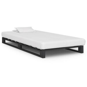 vidaXL sz&uuml;rke t&ouml;m&ouml;r fenyőfa raklap &aacute;gykeret 90 x 200 cm