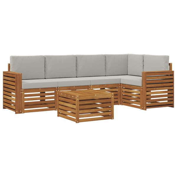 vidaXL &Uuml;lőgarnit&uacute;r&aacute;k 6 pcs Term&eacute;szetes &eacute;s Vil&aacute;gossz&uuml;rke T&ouml;m&ouml;r Ak&aacute;cfa