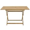 vidaXL összecsukható tömör akácfa kerti asztal 120 x 70 x 75 cm