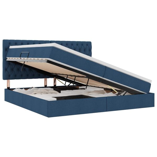 vidaXL &Aacute;gy t&aacute;rol&oacute;val &eacute;s matraccal K&eacute;k 200 x 200 cm Poli&eacute;szter