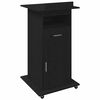 vidaXL P&oacute;dium Fekete t&ouml;lgy Szerelt Fa 55 x 55 x 107 cm