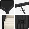 vidaXL Kert étkező szett párnával 7 pcs Fekete Poli rattan