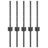 vidaXL Be&aacute;gyazott ker&iacute;t&eacute;soszlop 5 db Sz&uuml;rke 80 cm Porsz&oacute;rt ac&eacute;l