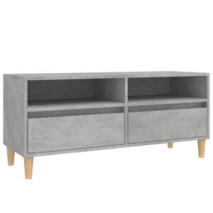 vidaXL betonsz&uuml;rke szerelt fa TV-szekr&eacute;ny 100x34,5x44,5 cm