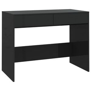 vidaXL fekete szerelt fa &iacute;r&oacute;asztal 101 x 50 x 76,5 cm