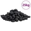 vidaXL 25 kg fekete csiszolt kavics 2-5 cm