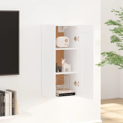 vidaXL fehér szerelt fa faliszekrény 35 x 34 x 90 cm
