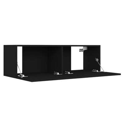 vidaXL fekete forgácslap TV-szekrény 100 x 30 x 30 cm