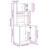 vidaXL Konyhai vitrin polcokkal ajt&oacute;val 2 pcs &Ouml;reg fa 60 x 50 x 180 cm