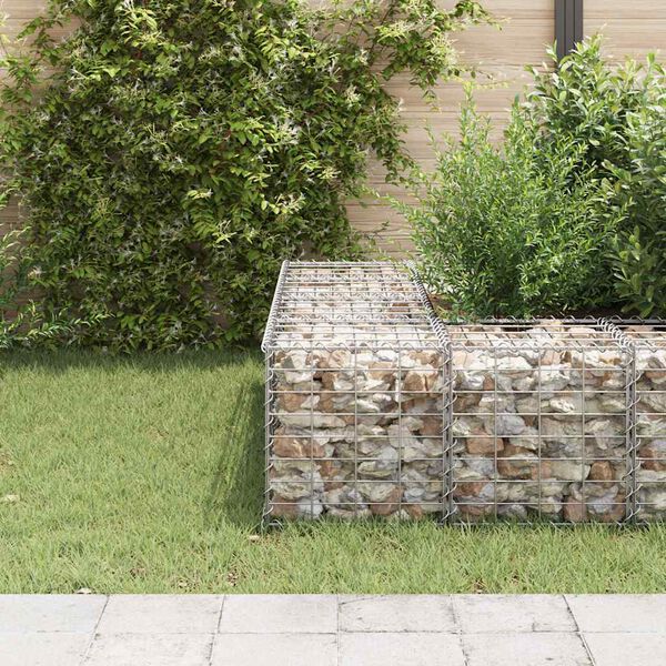 vidaXL kocka alakú acélhuzal gabion magaságyás 40 x 40 x 40 cm